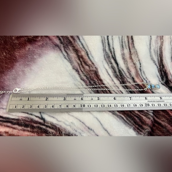 ❤️ Golden Hills Turquoise 3 Stone Navajo 925 Necklace Pendant 18+2” 8.8gms - Picture 12 of 12